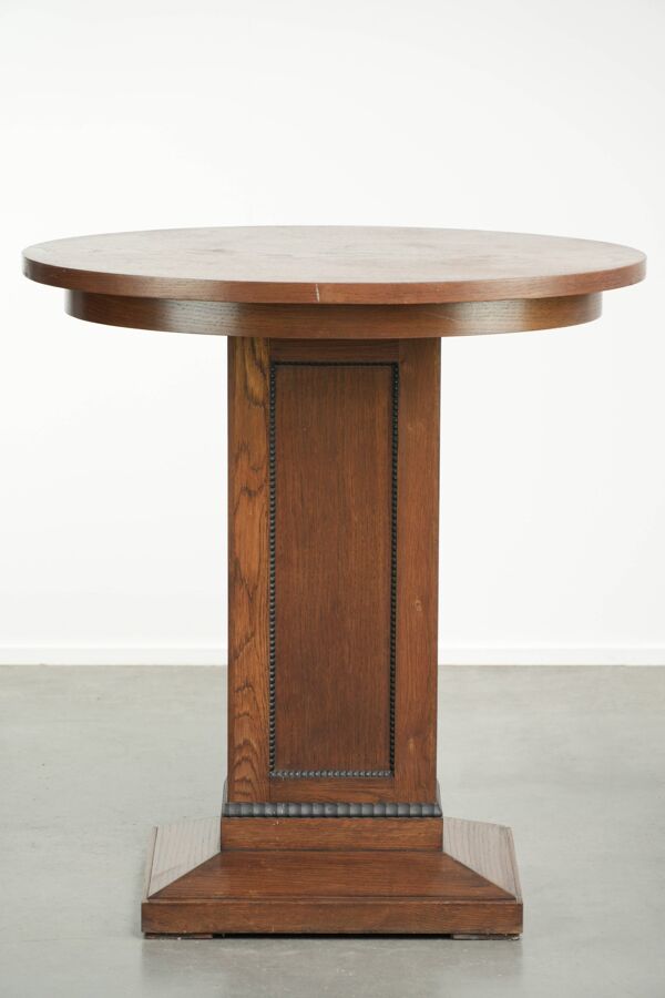 Table d'appoint en chêne néerlandais / table centrale au design École d'Amsterdam