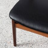 Midcentury Danish set of 6 dining chairs in rosewood by Henning Kjaernulf for Bruno Hansen 1960s