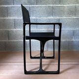 Shiny black folding chair Regista