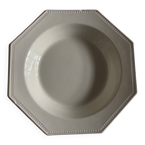 Set of 5 octagonal pearl plates from Creil Montereau.