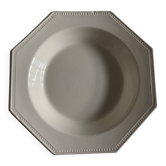 Set de 5 assiettes Creil Montereau octogonales perles