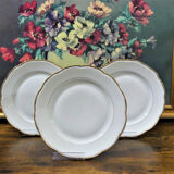 Service de table vintage blanc et or, service de table ancien
