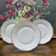 Service de table vintage blanc et or, service de table ancien