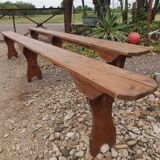 Pair of wooden benches