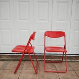 Pair of Italian folding chairs