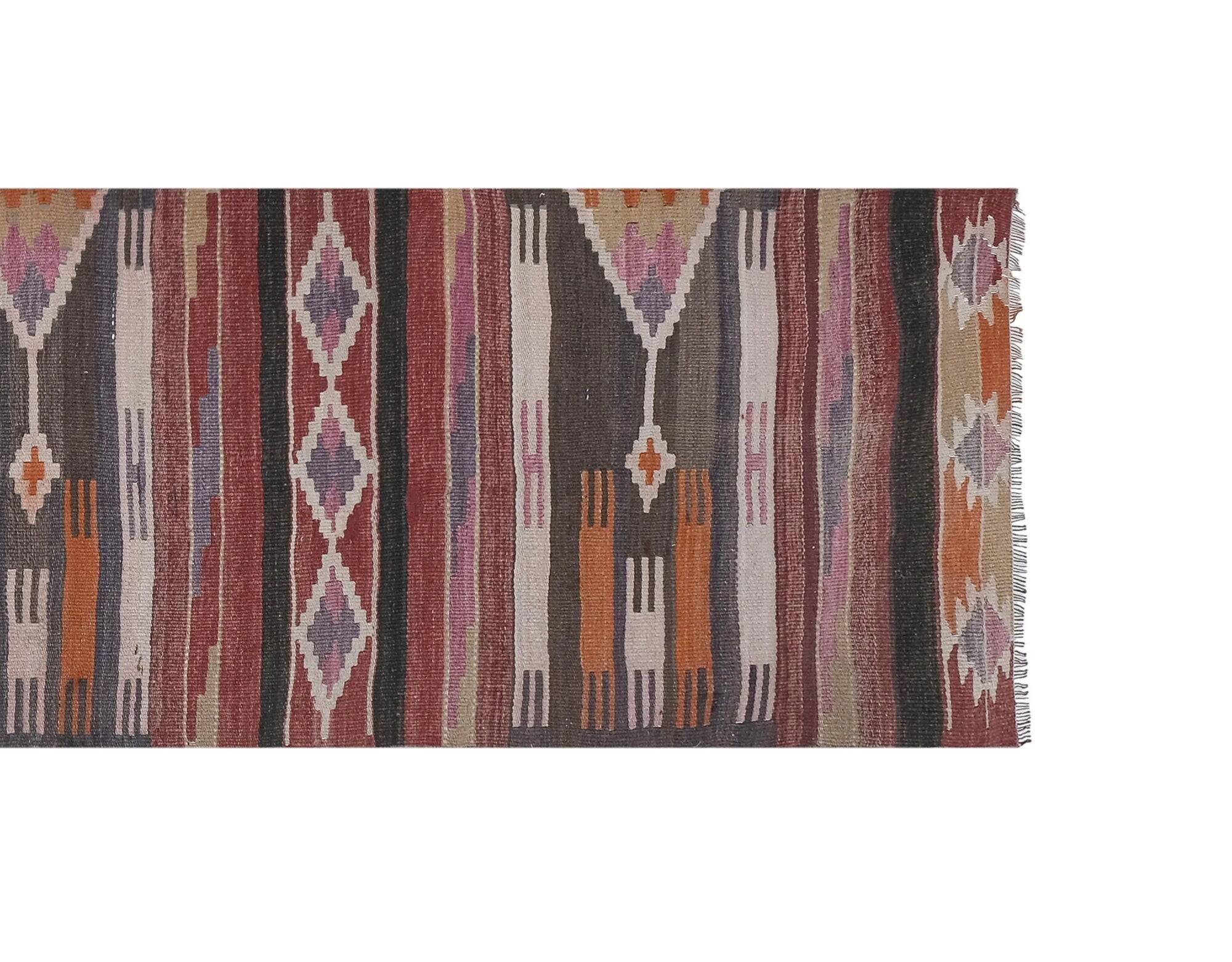 Vintage Turkish hallway rug 78x320 cm