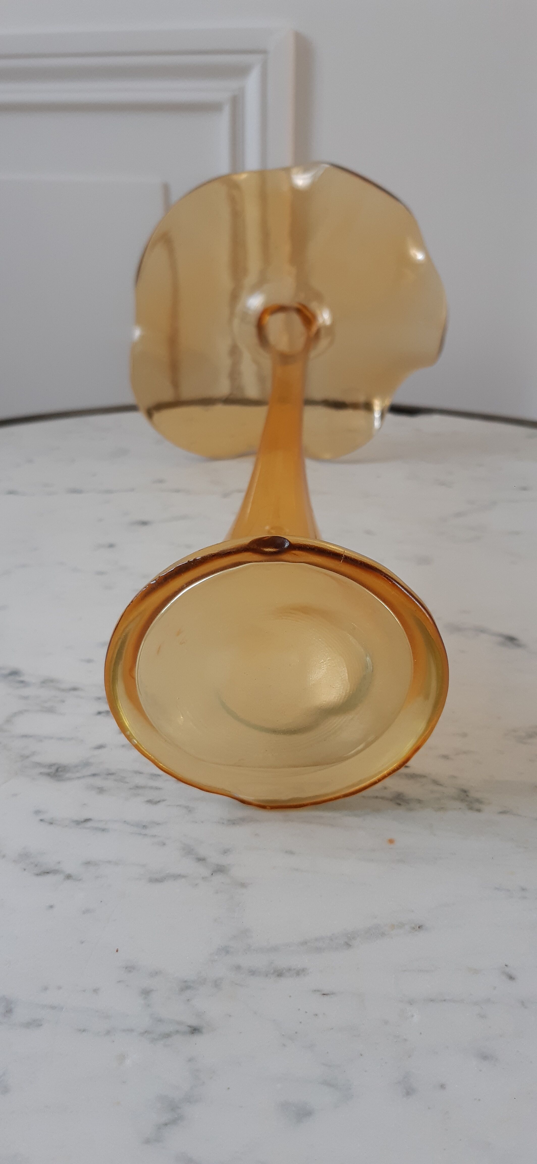 Blown glass vase soliflore corolla years 60-70