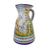 Ceramic Talavera pitcher hand-painted décor