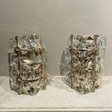 Pair of Sciolari style crystal sconces