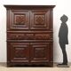 Antique baroque wardrobe in walnut, Italy, 18th century.