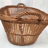 Old oval wicker basket
