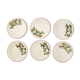 Set of 6 plates blackberries slurry