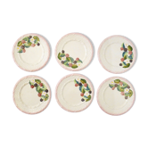 Set de 6 assiettes mûres barbotine