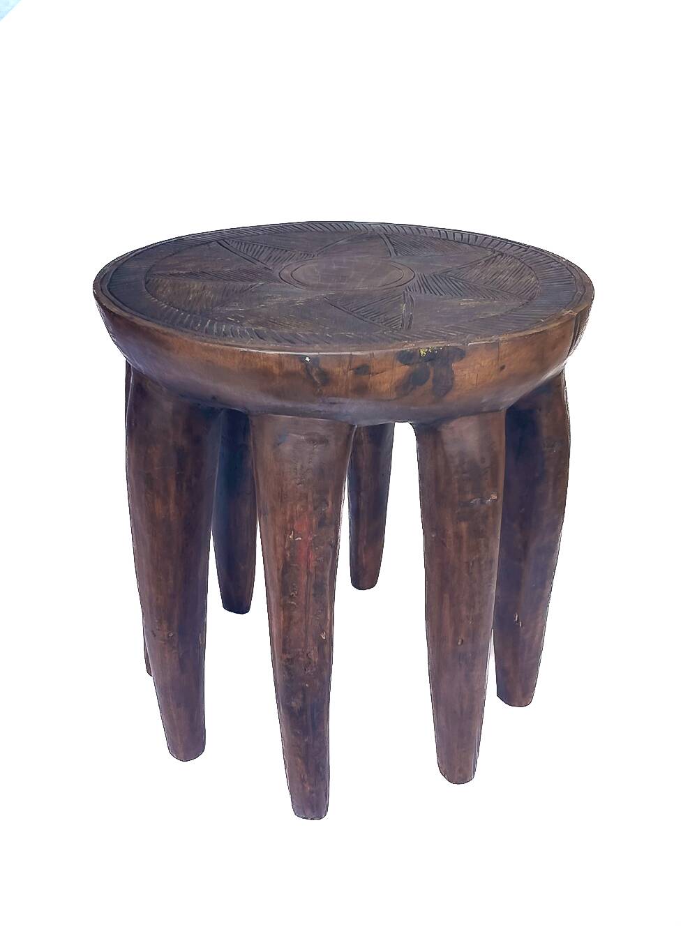 Large Nupe Stool 8 feet 50 cm – Solid wood tribal sculpture, piece