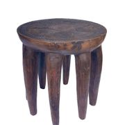 Grand Tabouret Nupe 8 pieds 50 cm– Sculpture tribale en bois massif, pièce