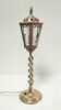 Lampe lanterne laiton et verre début XXème