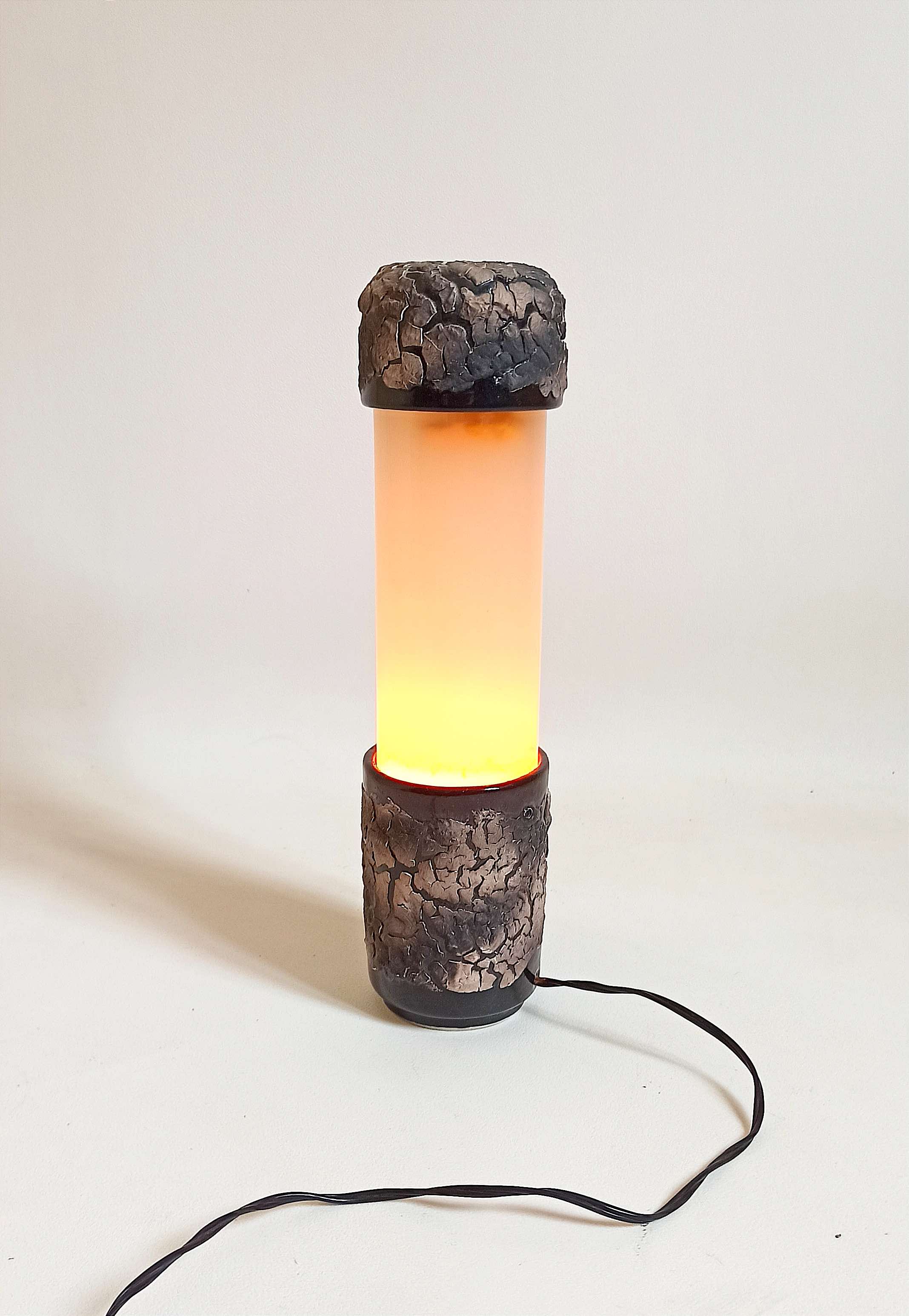 Ceramic lamp Fat Lava Luc Vallauris 70s