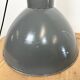 Grey industrial aluminium pendant lamp from polam wilkasy, 1960s