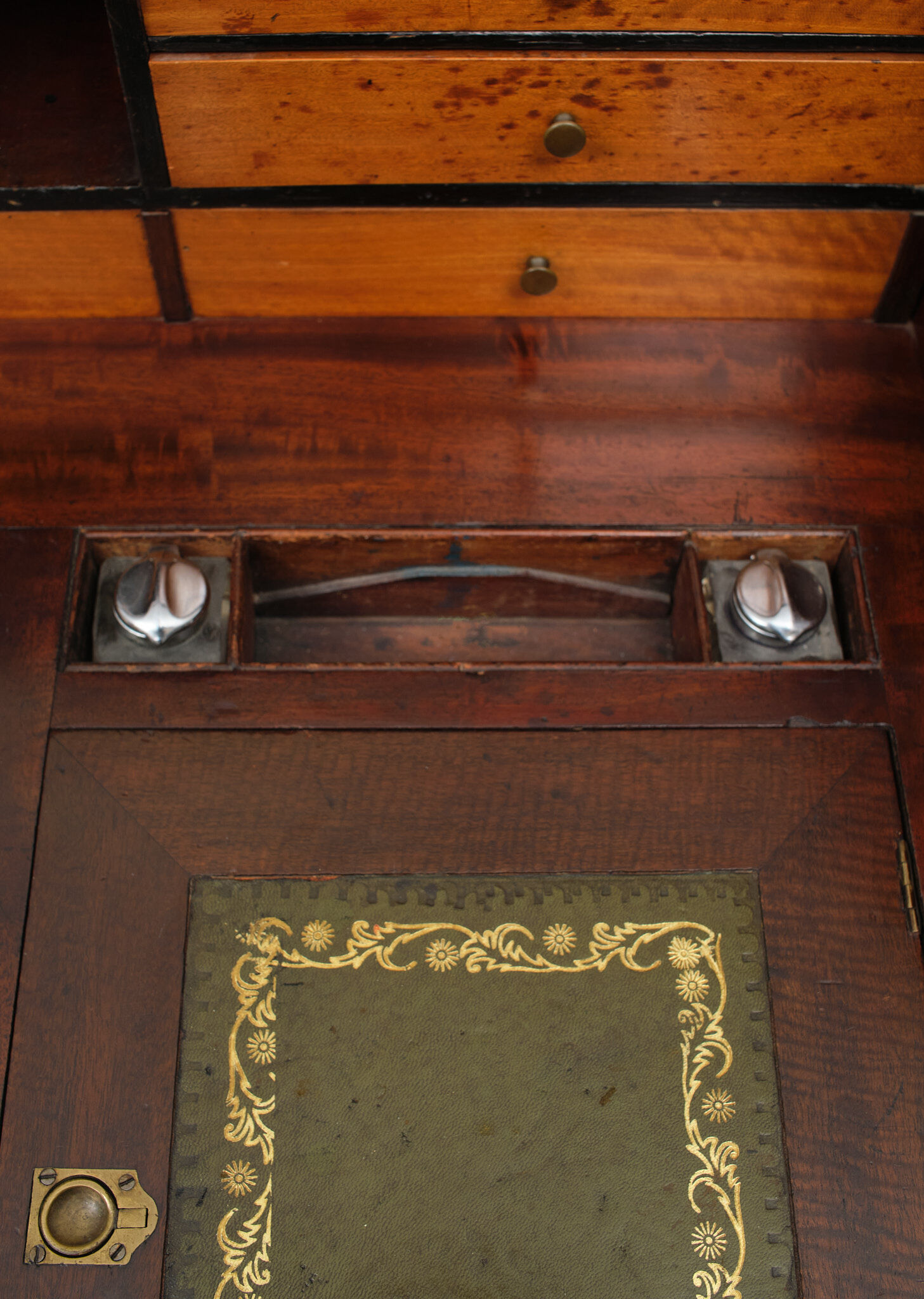 Antique Hobbs & Co. English Roll Top Cylinder Desk