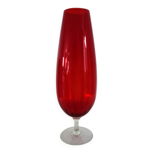 Grand vase en verre rouge - 50cm