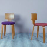 Ensemble de 2 chaises en contreplaqué par Cor Alons années 1950.