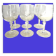 6 Engraved crystal water glasses
