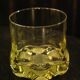 Amber crystal whisky glass from Murano