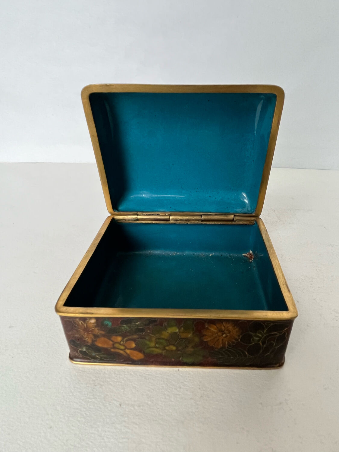 Cloisonned enamel box