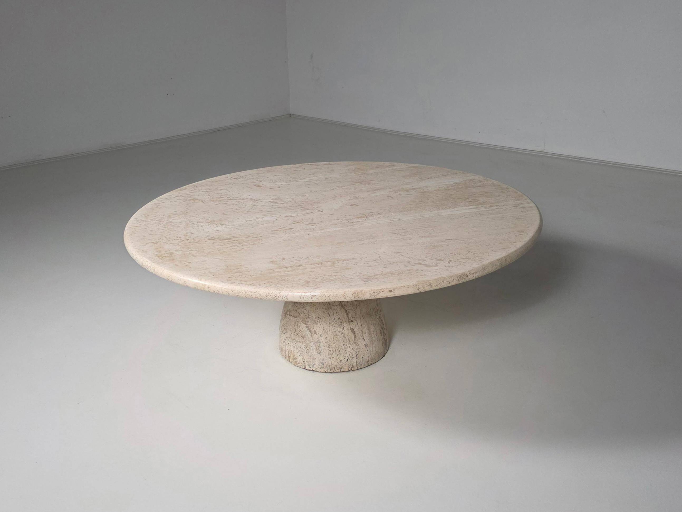Finale 1790 travertine coffee table by Peter Draenert, 1970s.