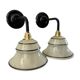 Set of two new electrified Art Deco wall lamps