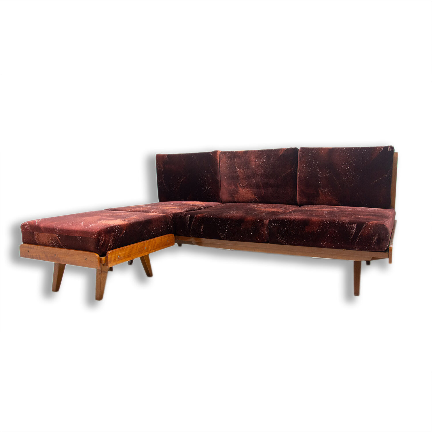 Midcentury Corner Folding Sofa by František Jirák for Tatra Nábytok, 1960s, CZ