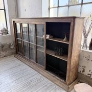 XXL industrial sideboard with glass doors