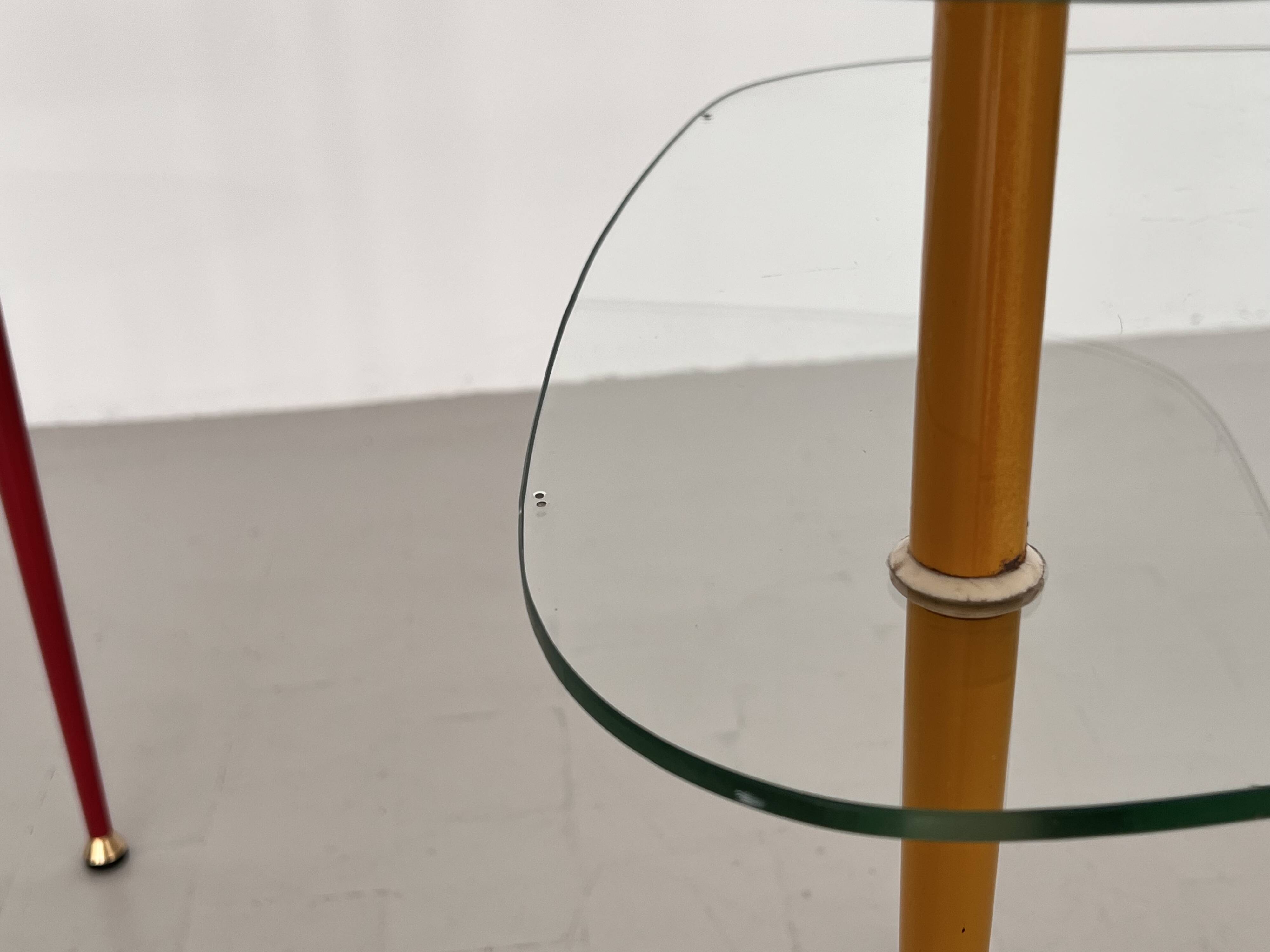 Italian Arlecchino Side Table in Glass by Edoardo Paoli for Vitrex