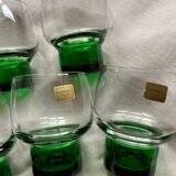 Verres à eau retro pied vert luminarc