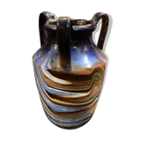 Vintage glass pate vase 3 handles