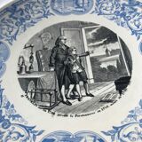 Talking plate - the inventors - n11 Franklin - Sarreguemines