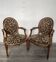 Pair of Louis XVI period medallion armchairs