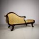 Chaise longue en noyer français, 19e siècle