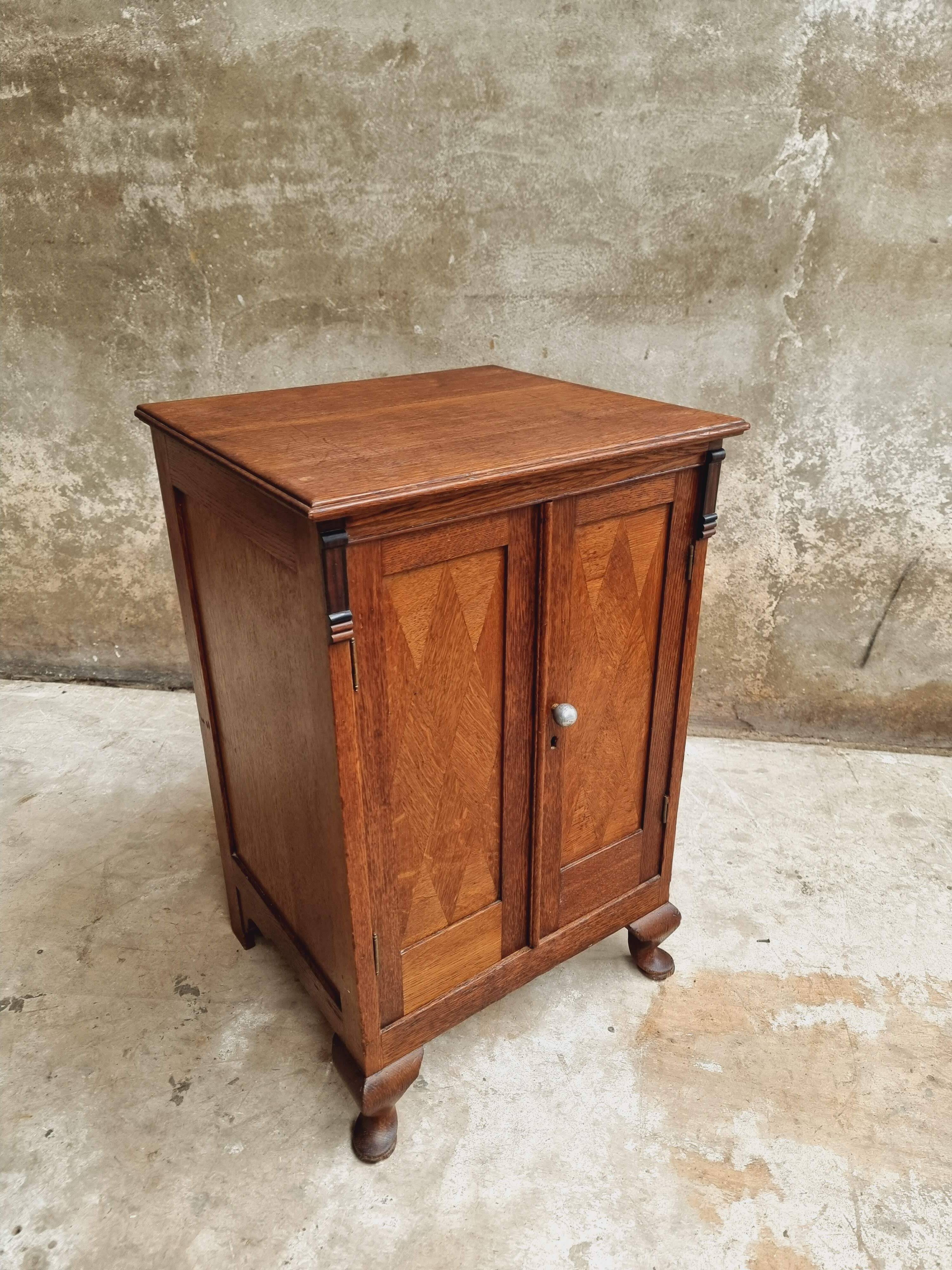 Antique small cabinet sideboard oak