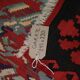 Vintage Red Caucasian Kilim Rug Handwoven Tribal Wool Flatweave Carpet