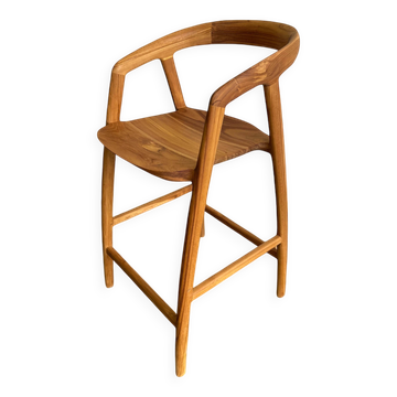 Tabouret / tabouret de bar en teck massif