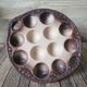 6 glazed ceramic snail plates