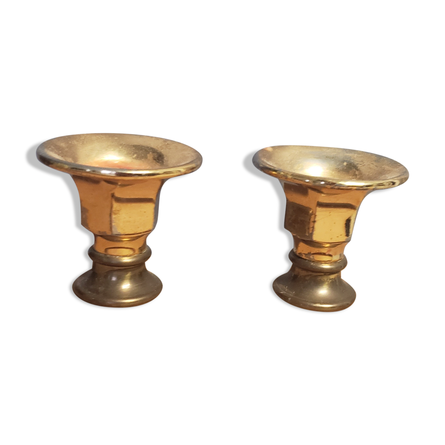 Brass candlestick the pair