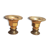 Brass candlestick the pair
