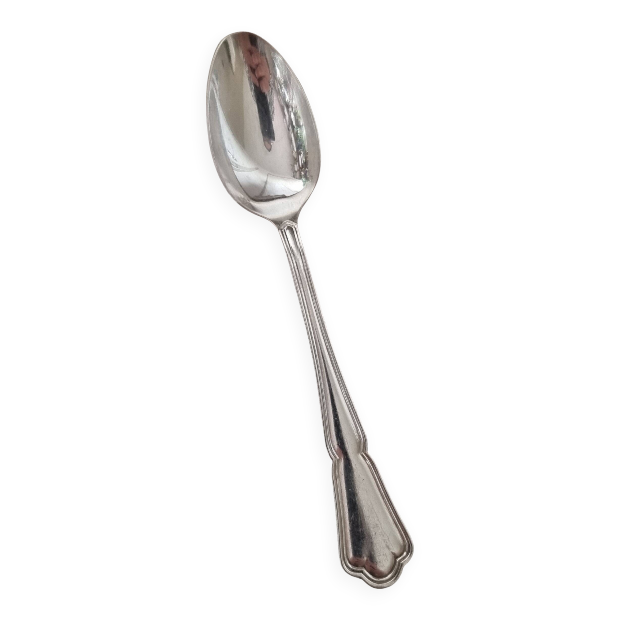 Set of 12 silver-plated coffee or dessert spoons from the E brand