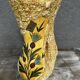 Large Glazed Ceramic Vase with Floral and Fat Lava Decor - Vallauris