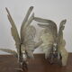 Pair of silver brass roosters