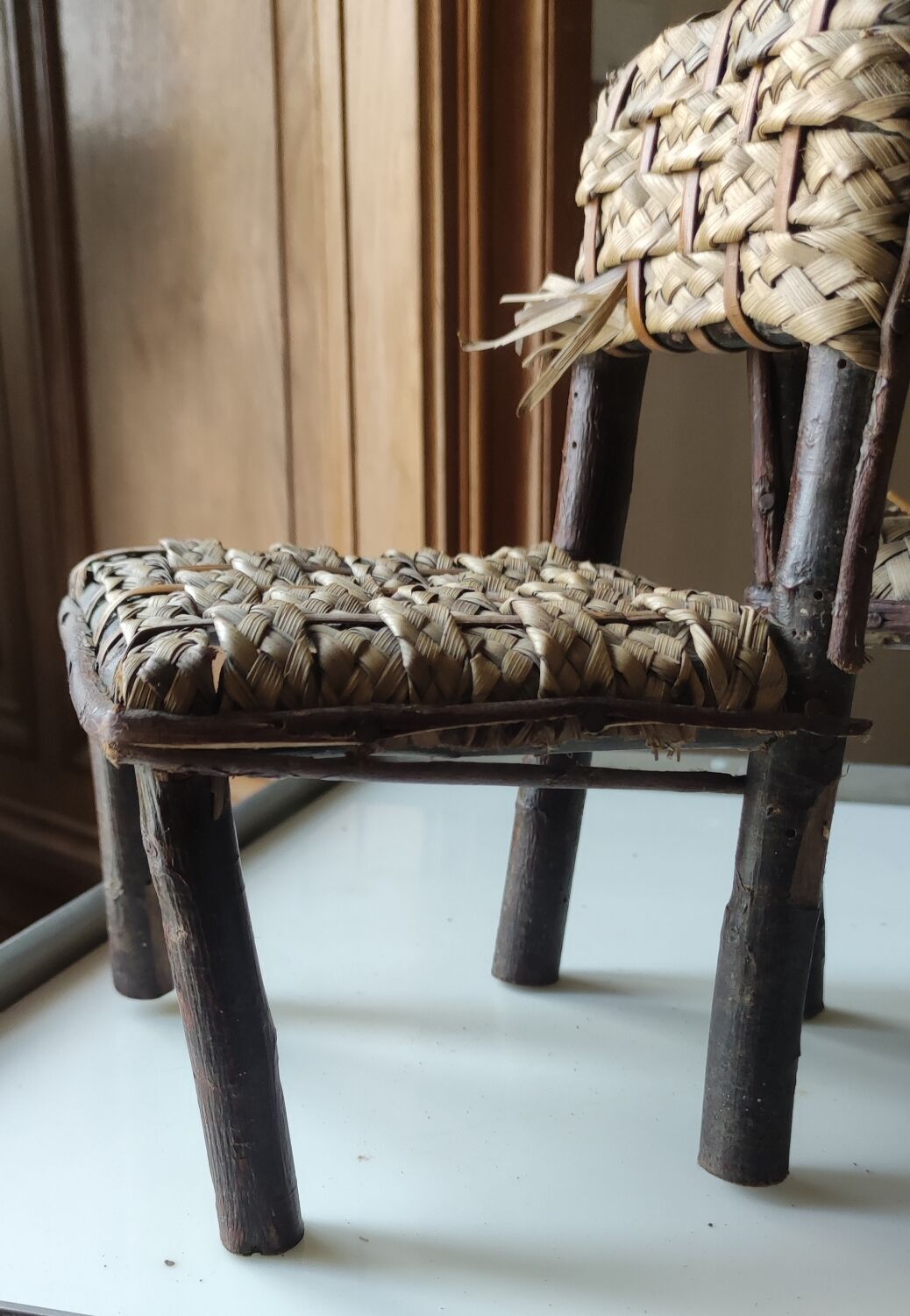 Living room wicker doll