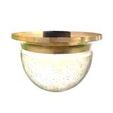 Vintage ceiling light in brass and bubbled glass