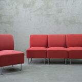 Vintage Finnish Living Room Set from Isku, 1980s, Set of 4